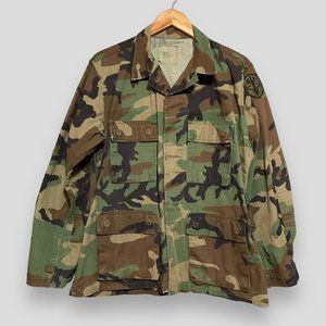 Vintage 90s Woodland Camouflage Camo Military Army Jacket